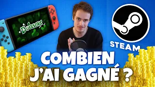 Combien j'ai gagné avec mon jeu ? 9 mois après la sortie PC + Switch