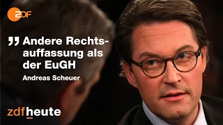 Scheuer bei Lanz zur Pkw-Maut: Verkehrsminister sieht keine Fehler bei sich