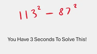 Solve This In Just 3 Seconds!