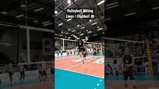 Volleyball Highball Attack Hitting Lines 🏐🔥 #shorts #volleyball