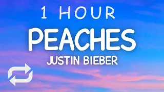 Justin Bieber - Peaches (Lyrics) ft Daniel Caesar, Giveon | 1 HOUR