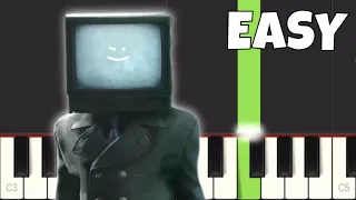 TV Man Theme - EASY Piano Tutorial - Skibidi Toilet 39