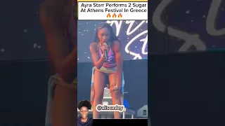 Ayra Starr performs 2 sugar at Athens Festival in Greece.