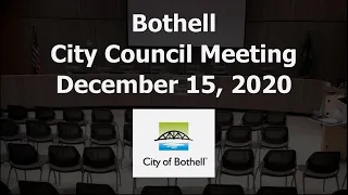 Bothell City Council Meeting - December 15, 2020