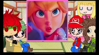 Super Mario bros (plus my oc) react to TikTok’s about the Mario movie (VIDEOS ARENT MINE)