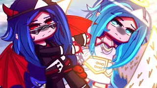 【 Two Sides..】”😈😇” Itsfunneh / KREW Angels Vs Devils AU ✨/ Ft.💙 / Gacha Club