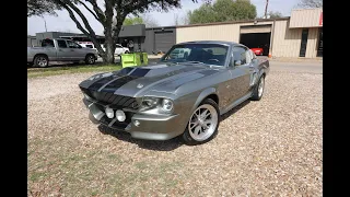 1967 Fastback Mustang Pepper Grey w/ Black Stripes Cold Start & Walk Around