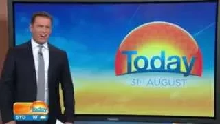 Newscaster lets one rip on Live TV! Disgusting!