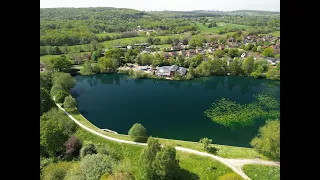 Wingerworth Smithy Pond (lido) from a drone view