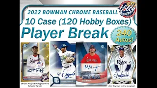 CASE #1 of 10   -   2022 BOWMAN CHROME 10 Hobby Case (120 Box) PLAYER BREAK eBay 11/28/22