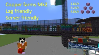 Server-friendly high efficiency copper farms (IanXOFour design) Minecraft Java Survival 1.19-1.20