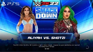WWE 2K22 (PS5) - ALIYAH vs SHOTZI GAMEPLAY | SMACKDOWN, JULY 29, 2022 (1080P 60FPS)
