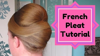 How to French Pleat hair tutorial updo -  french roll twist prom wedding bridesmaids bride