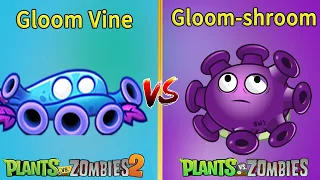 PvZ 2 New Plant Gloom Vine VS Gloom-shroom (PvZ 1 vs PvZ 2) plants Who Can Win？