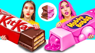 Desafío Comida de Chicle vs de Chocolate | Desafíos de Comida Divertida por ToonDO Challenge