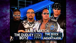 The Undertaker & The Rock vs The Dudley Boyz Tag Team Table Match 9/14/00