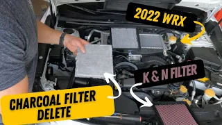 Charcoal Filter Delete + K & N - 2022 Subaru WRX - Full instructions and feedback