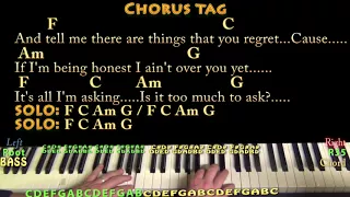 Too Much To Ask (Niall Horan) Piano Cover Lesson with Chords/Lyrics - Arpeggios