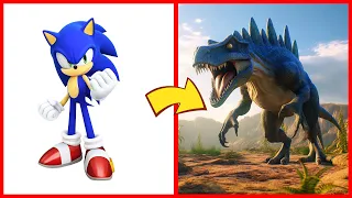 SONIC the Hedgehog ALL CHARACTERS as DINOSAURS (PART 2) 2023