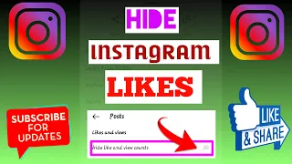 Instagram post ke like hide kaise kare | How to hide likes on instagram | #shorts #viralvideo