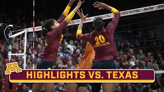 Texas at Minnesota | Highlights | Big Ten Volleyball | 8/29/2023