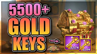 5,500+ Gold Key Opening in Rise of Kingdoms [So many legendary commander sculptures...]