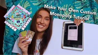 Make Your Own Custom Monopoly Tutorial | Kira Goode