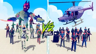 ZOMBIE TEAM vs MODERN POLICE TEAM  - Totally Accurate Battle Simulator TABS