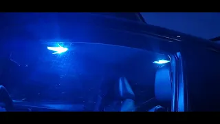 Toyota C-HR blue led interior.