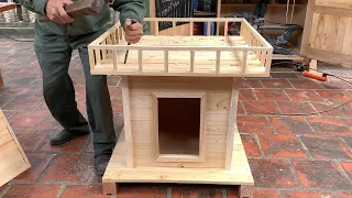 Excellent Woodworking Ideas From Old Pallet // Building Dutch Style Wooden Windmill Home Model - DIY