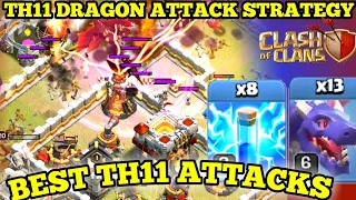 LIGHTNING makes TH11 Dragon and Lalo attacks UNSTOPPABLE! Best TH11 Attack Strategies No Siege / Coc