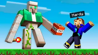 TROLLEO a MI AMIGO CONVIRTIENDOME en GOLEM de MINECRAFT! HACKEO el MUNDO SURVIVAL de MI AMIGO