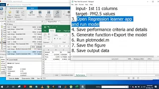 Regression learner app MATLAB (SVM, GP, RF etc.)