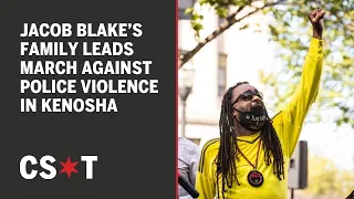 Jacob Blake’s family leads march against police violence in Kenosha