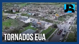 Após tornados, serviço meteorológico dos EUA mantém alerta de perigo em cinco estados