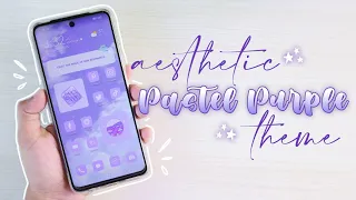 🧃 how to make your phone aesthetic - pastel purple theme