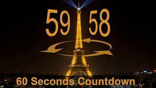 60 Seconds Eiffel Tower  4K HD Countdown free to use