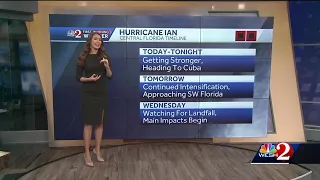 Tracking Hurricane Ian Monday morning