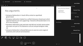 NWU History Seminar Series 2023 –Mojuta Motlhamme on Lucas Mangope & Setstwana Natonalism, 1961–1994