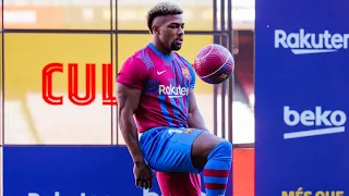 ADAMA TRAORÉ'S FIRST TOUCHES AS A BARÇA PLAYER IN HIS OFFICIAL PRESENTATION ⚽💙❤️