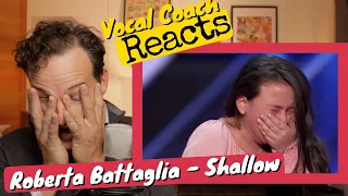 Vocal Coach REACTS - 10-Year-Old Roberta Battaglia Sings Lady Gaga's "Shallow" GOLDEN BUZZER!