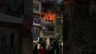 #fire took place in the resident floor  @subhashnagardiaries3355 #fire #subhashnagar #aag #house