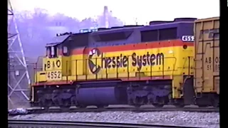 Chessie units switching Queensgate yard 1990