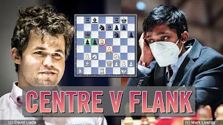 Centre v Flank | Praggnanandhaa vs Magnus Carlsen | Tata Steel Chess 2022