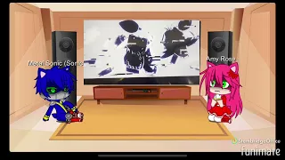 Metal Sonic (Sonic) and Amy Rose react to we know what scares you