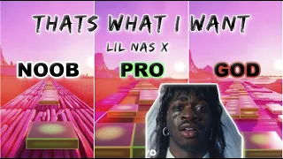 Lil Nas X - THATS WHAT I WANT - Noob vs Pro vs God (Fortnite Music Blocks) ft. Beau_NL