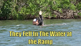 They Fell In The Water at the Ramp | Miami Boat Ramps | 79th | Broncos Guru | Wavy Boats
