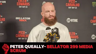 Peter Queally Bellator 299 Post-Fight Media Scrum