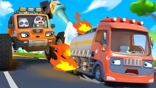 Fire Truck Rescue Team | Monster Truck | Car Cartoon | + More Kids Songs | BabyBus - Cars World