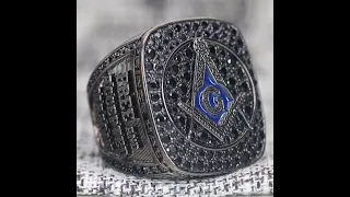 Prince Hall Freemasonry (Free Masons) Fraternity Ring - Shine Series, Dark